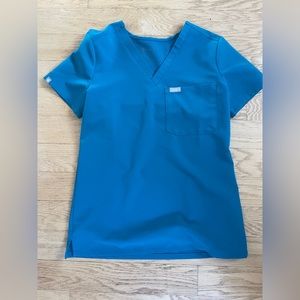 Figs Pacific Blue Catarina One Pocket Scrub Top XXS